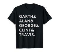 90s Country Men Cantantes Garth & Clint Alan George Travis Camiseta