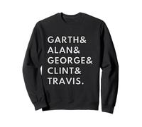 90s Country Men Cantantes Garth & Clint Alan George Travis Sudadera