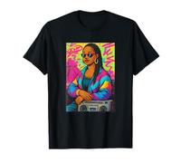90s Hip Hop Mona Lisa Retro Urban Art Design Camiseta
