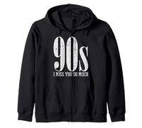 90s I Miss You So Much Distressed Nostalgia Quote Sudadera con Capucha