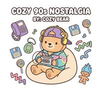 90s Nostalgia Coloring Book for Adults: Cozy Retro Scenes with Big Bold and Easy Designs, Cute Throwback Moments for Relaxation and Stress Relief (Cozy Bear Bold & Easy Coloring Book Series)
