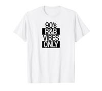 90s R&B Vibes Only Nineties RnB Soul Music Camiseta gráfica económica, Hombre, Blanco, M