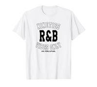 90s R&B Vibes Only Varsity Nineties RnB Music Camiseta gráfica económica, Hombre, Blanco, M