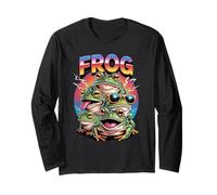 90s Vintage Frog Frogs Rana Ranas Manga Larga