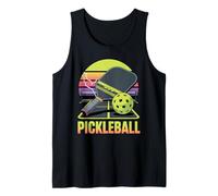 90s Vintage Pickleball Player Pickle Ball Paddle Camiseta sin Mangas