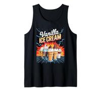 90s Vintage Vanilla Ice Cream Dessert Camiseta sin Mangas