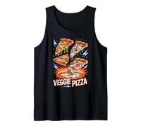 90s Vintage Veggie Pizza Slice Fast Food Pizzas Camiseta sin Mangas