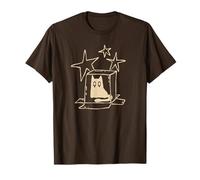 90s Y2K Atrapado Gato Tomcat Triste bajo Cielo Estrellado Camiseta