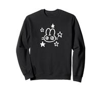 90s Y2K Conejo de liebre loca se confunde bajo estrellado Sudadera