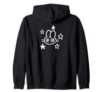 90s Y2K Conejo de liebre loca se confunde bajo estrellado Sudadera con Capucha