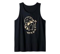 90s Y2K Creepy Raccoon Evil Laugh Under The Moon Camiseta sin Mangas