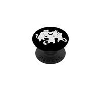 90s Y2K Cute Cats and Tomcats Bailando en un círculo PopSockets PopGrip Adhesivo