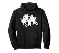 90s Y2K Cute Cats and Tomcats Bailando en un círculo Sudadera con Capucha