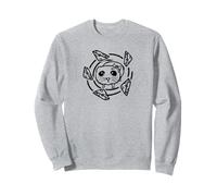 90s Y2K Cute Hamster Girl está soñando con una cena de queso Sudadera