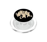 90s Y2K Cute Tomcats y Gatos Bailando Alrededor de un pez PopSockets PopGrip para MagSafe