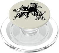 90s Y2K juguetón Lindo Gato Tomcat con Cuchillo bajo Estrellado PopSockets PopGrip para MagSafe