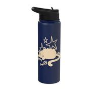 90s Y2K Lazy Chubby Tomcat Cat por Fish Bones Stargazing Stainless Steel Insulated Water Bottle