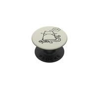 90s Y2K Perezoso Gordito Gato Tomcat Hambriento Después De Pescado PopSockets PopGrip Adhesivo