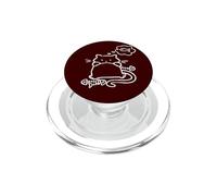 90s Y2K Perezoso Gordito Gato Tomcat Hambriento Después De Pescado PopSockets PopGrip para MagSafe