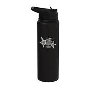90s Y2K Scary Cat Tomcat está asustado bajo Big Stary Stainless Steel Insulated Water Bottle