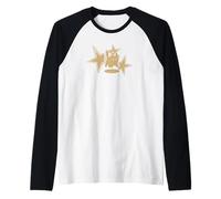 90s Y2K Scary Tomcat Cat está asustado bajo Big Stary Camiseta Manga Raglan