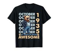 90th Birthday Bear Legends October 1935 90 Years Old Mens Camiseta