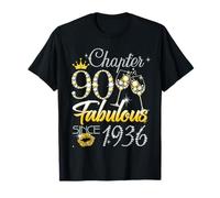 90th Birthday Queen Chapter 90 Fabulous Since 1936 Women Camiseta