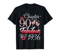 90th Birthday Queen Chapter 90 Fabulous Since 1936 Women Camiseta