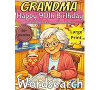 90th Birthday Word Search for Grandma: 90th Birthday Gift Grandma UK | Gifts for Women | Present for Senior | 90 Year old Gift | 90th Gift for Women | ... | Fun Gift Elderly | Grandma 90th Present