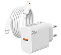 90W Cargador para Xiaomi 17 Ultra/15 14 13 15T 14T 17T Pro,Redmi Note 14 15 Pro+ 5G/13 12 11,RedmI A3 A5 14C/A5/13C 5G/A3/13C/9AT/12 Poco F8 F7 F6 X8 X7 Cargador rápido M8 M7 con cable de carga