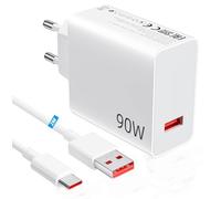 90W Cargador USB y Cable USB C para Xiaomi 15 14 13 Ultra Poco X7 Pro Poco F6, Turbo Carga Rápida Adaptador Cargador y Tipo C Cable 2Metro para Poco X4 5G 14T 13T Poco Pad M6 Mi 10T Pro Lite