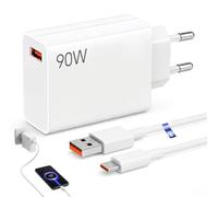 90W USB C Turbo Cargador USB Fuente de alimentación Conector de carga USB C | Cable de carga rápida 15 Ultra 15 Pro 14T 14 Ultra, Turbo Hyper Charge, adaptador de alimentación 6 A