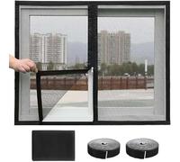 90x150cm Mosquiteras para Ventanas, Mosquitero de Ventana, Mosquitero para Ventana con Cinta Adhesiva, Cinta Mágica y Chincheta, Mallas para Ventanas de Casa, Dormitorio, Balcón