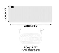 (90x230CM White)Grounding Mat Earthing Grounding Bed Sheet with 10% Silver Fiber & 90% Organic Cotton Natural Wellness and Healthy Earth Energy