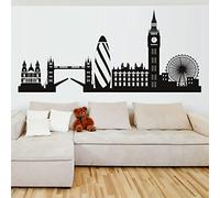 91*44Cm Londres Skyline Pared Pegatina Ciudad Silueta Inglaterra Londres Scape Pared Calcomanía Sala De Estar Dormitorio Oficina Hogar Pared Arte Vinilo Mural