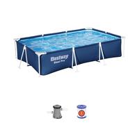 Bestway Piscina rectangular Steel Pro 56411 300x201x66 cm con bomba y filtro