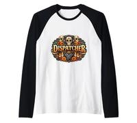 911 Despachador Día De Muertos Día De Los Muertos Mexicano Camiseta Manga Raglan