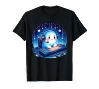 911 Despachador Halloween Delgada Línea Dorada Despacho Vacaciones Camiseta gráfica económica, Hombre, Negro, S