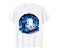 911 Despachador Halloween Delgada Línea Dorada Despacho Vacaciones Camiseta gráfica económica, Hombre, Blanco, S