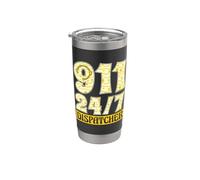 911 Dispatcher 24/7 Seguridad pública Salva vidas 911 Despachador Vaso térmico de acero inoxidable de doble pared