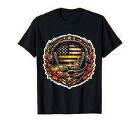 911 Dispatcher First Responder - Bandera de línea Amarilla Delgada para otoño Camiseta