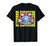 911 Dispatcher Operator Emergencia Chica Mamá Coqueta Arco Camiseta