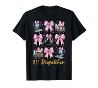 911 Dispatcher Operator Emergencia Chica Mamá Coqueta Arco Camiseta