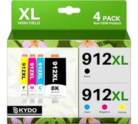 912 XL Cartuchos Compatible con HP 912 Multipack 912XL Tinta para HP 8022 | compatible con HP Officejet Pro 8022 8025 8024 8023 8020, para HP OfficeJet 8014 8015 8017 8012 (paquete de 4)