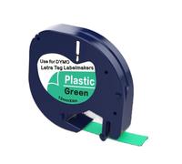 91201 91200 Cinta plástica de la cinta de la etiqueta de los colores múltiples 91331 91221 compatible con la impresora de etiquetas LT100H 100T(Black on Green)