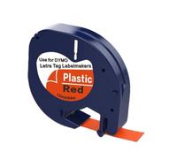 91201 91200 Cinta plástica de la cinta de la etiqueta de los colores múltiples 91331 91221 compatible con la impresora de etiquetas LT100H 100T(Black on Red)