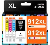 912XL 912 Cartuchos compatibles con HP 912 XL Multipack Tinta para HP Officejet Pro 8022 8025 8024 8023 8020 HP OfficeJet 8014 8015 8017 8012 (Paquete de 4)