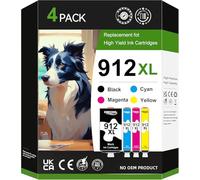 912xl Multipack Cartuchos compatibles con HP 912 912 XL cartuchos de impresora para HP Officejet Pro 8022, officejet pro 8020 8012 8010 ( 912xl, 4 unidades)