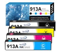 913A Cartucho de Tinta para Cartuchos de Tinta HP 913A L0R95AE F6T78AE F6T77AE F6T79AE para HP PageWide X352dw X377dw X452dw X452dn X477dw X477dn X552dw X577dw X577z(Negro, Cian, Amarillo, Magenta)