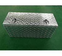 914x406x457mm placa de aluminio para camioneta debajo de la cama, caja de herramientas para remolque, camión, furgoneta, caja de almacenamiento plateada + cerradura 91,4 cm x 40,6 x 45,7 cm